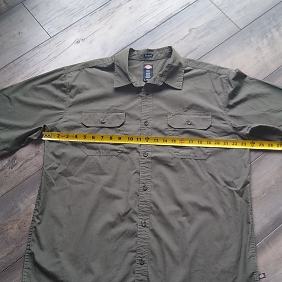 DICKIE RELAXED FIT SHORT SLEEVE SHIRT SIZE L MEN GREEN - Picture 8 of 13